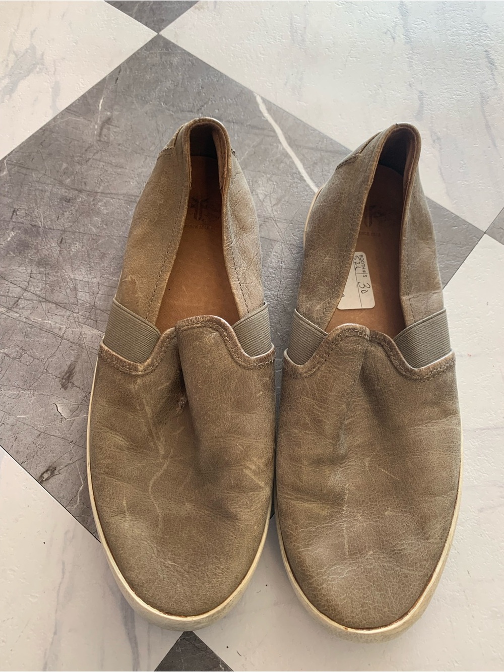 Frye Women's Slip-On Flats in Taupe Suede